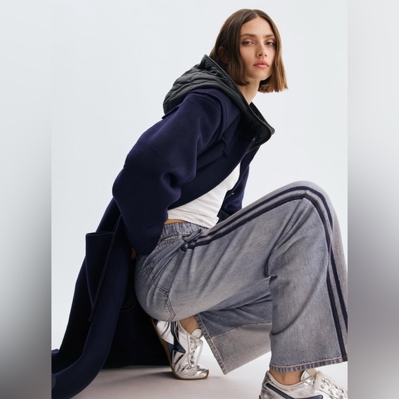 rag & bone Miramar Track Stripe Cotton Terry Sweatpant Jeans - Picture 1 of 9